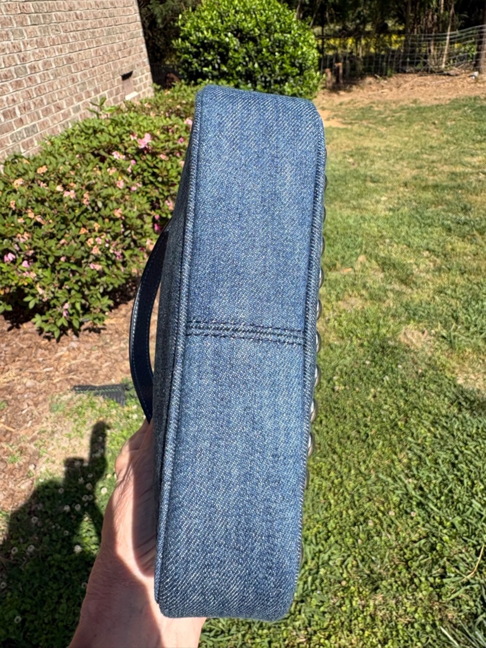 Coach Nolita 19 Denim With Silver Rivets EUC - Picture 8 of 11